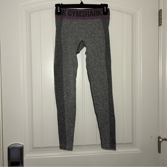 Gymshark Gray & Purple Flex Seamless Leggings Size Small - Picture 1 of 7